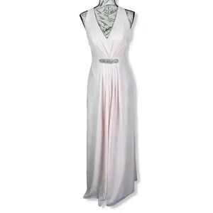 Jenny Packham Jeweled Belt Twist Strap dress